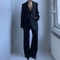 80’s Black and Grey Striped Suit