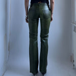 Khaki Leather Pants