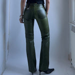 Khaki Leather Pants