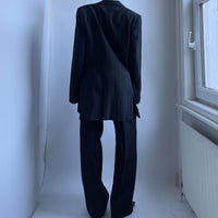 80’s Black and Grey Striped Suit